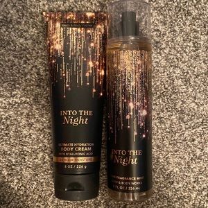Into the night Bath & Body Works hydration body lotion and fine fragrance mist